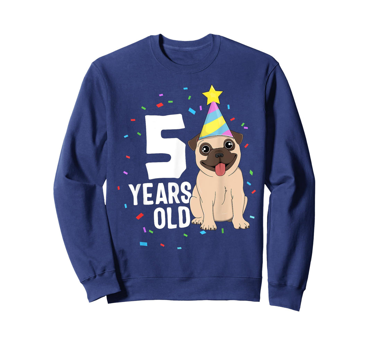5 Years Old Birthday Pug Dog Lover Party 5th Birthday Kid T-Shirt