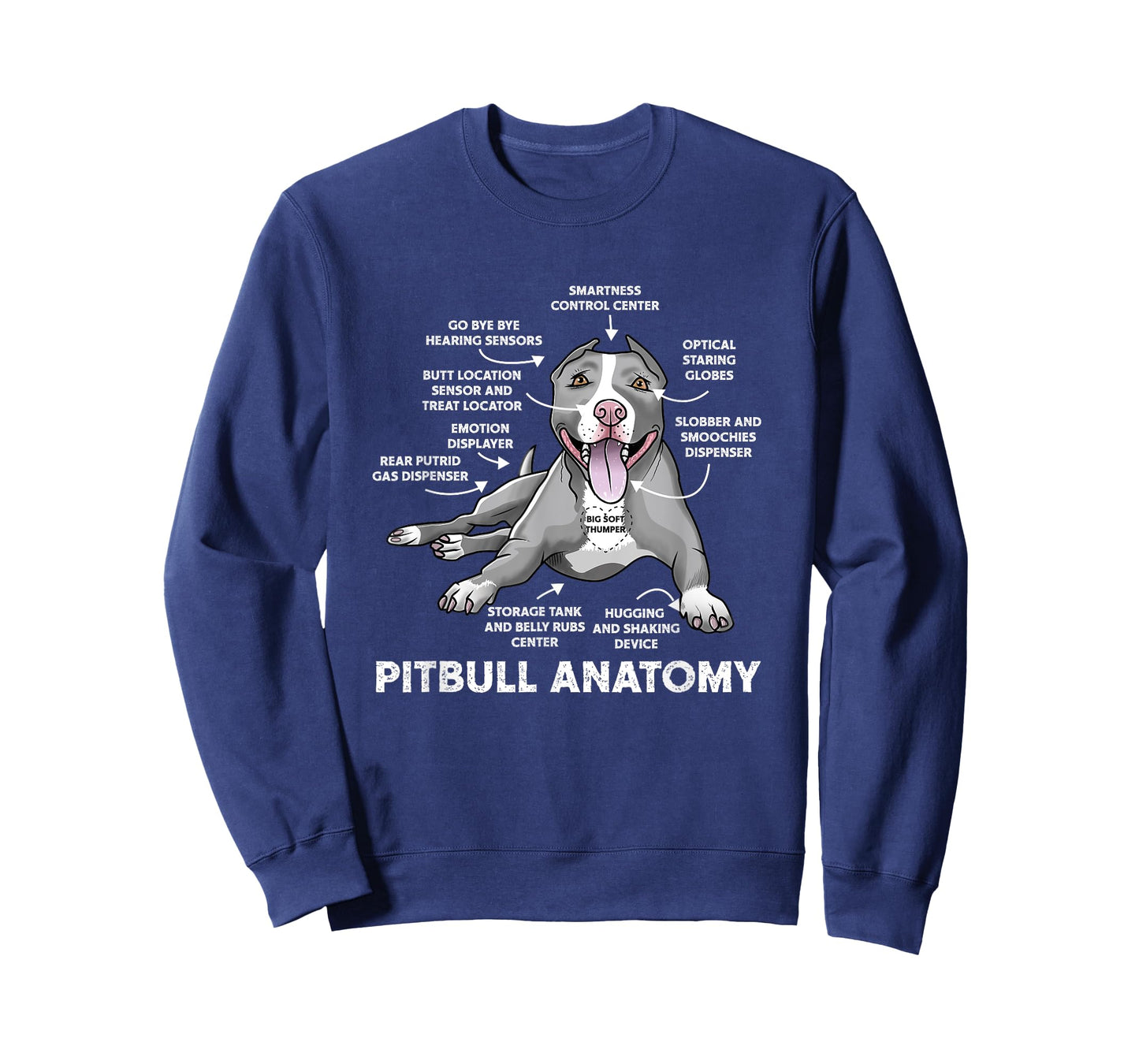 Pitbull Anatomy Funny BullDog Lover Dog Owner Men Women T-Shirt