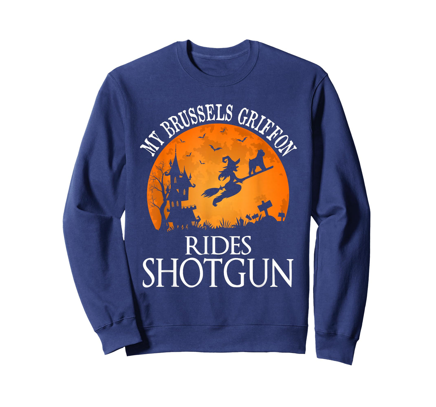 Brussels Griffon Rides Shotgun Dog Lover T-Shirt