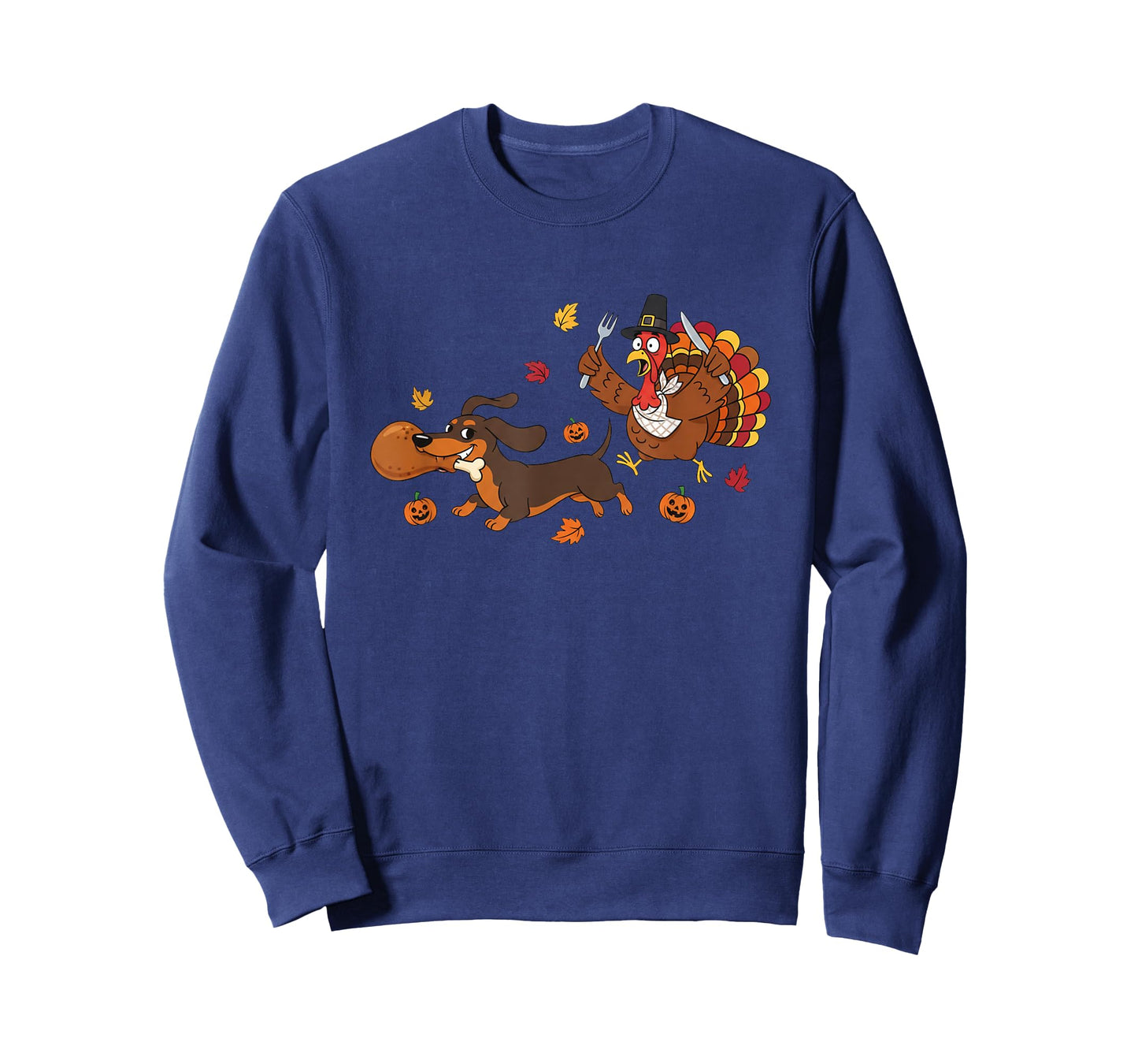 Funny Dachshund Turkey Autumn Thanksgiving Womens Mens Kids T-Shirt
