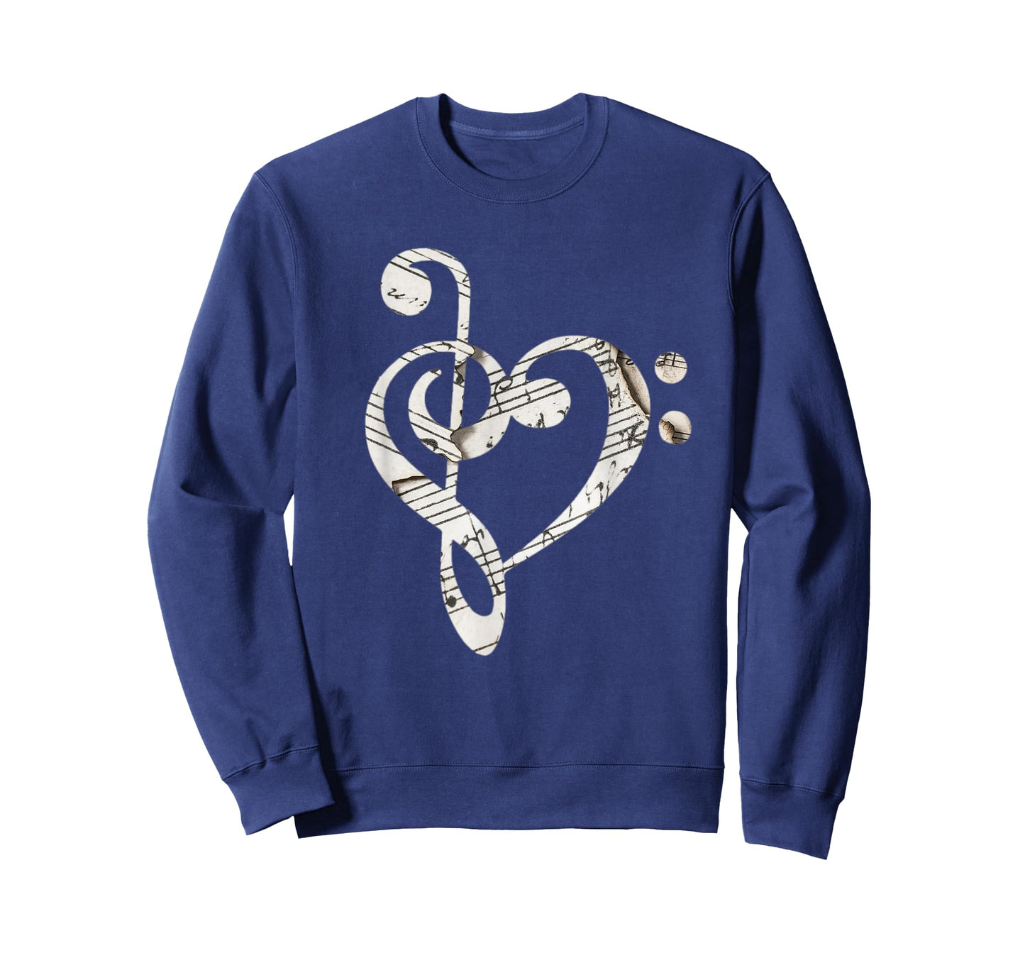 Heart Bass Clef T-Shirt Musical Note Shirt