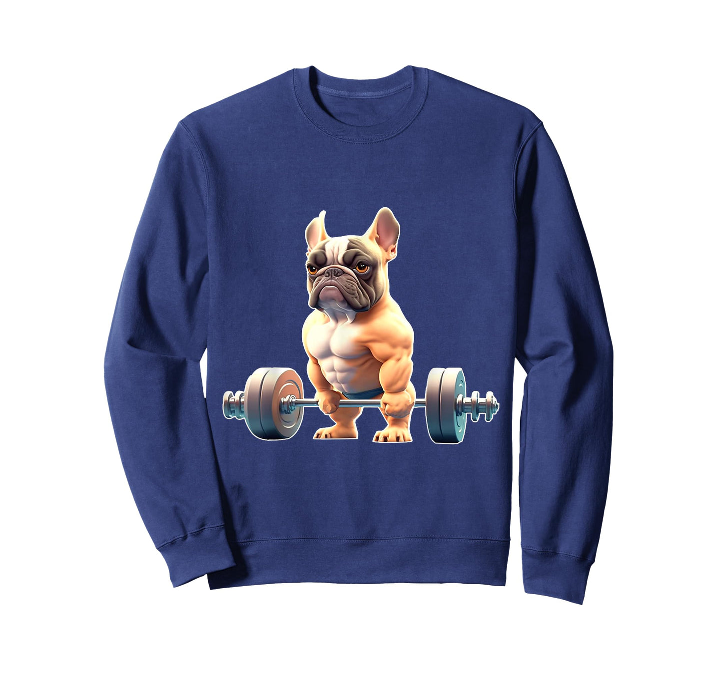 Funny French Bulldog Bodybuilding Gym Frenchie Weightlifter T-Shirt for Men Women Kids