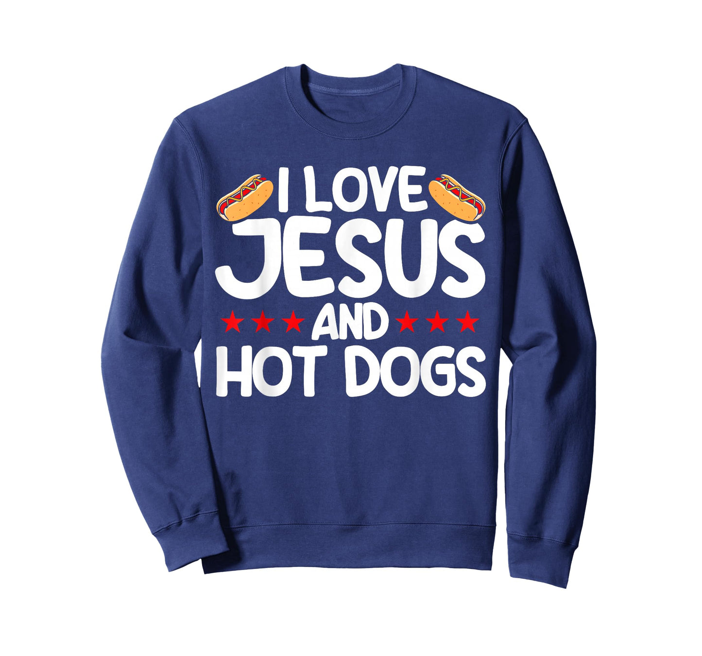 Hot Dog Food Saying I Love Jesus and Hot Dogs T-Shirt