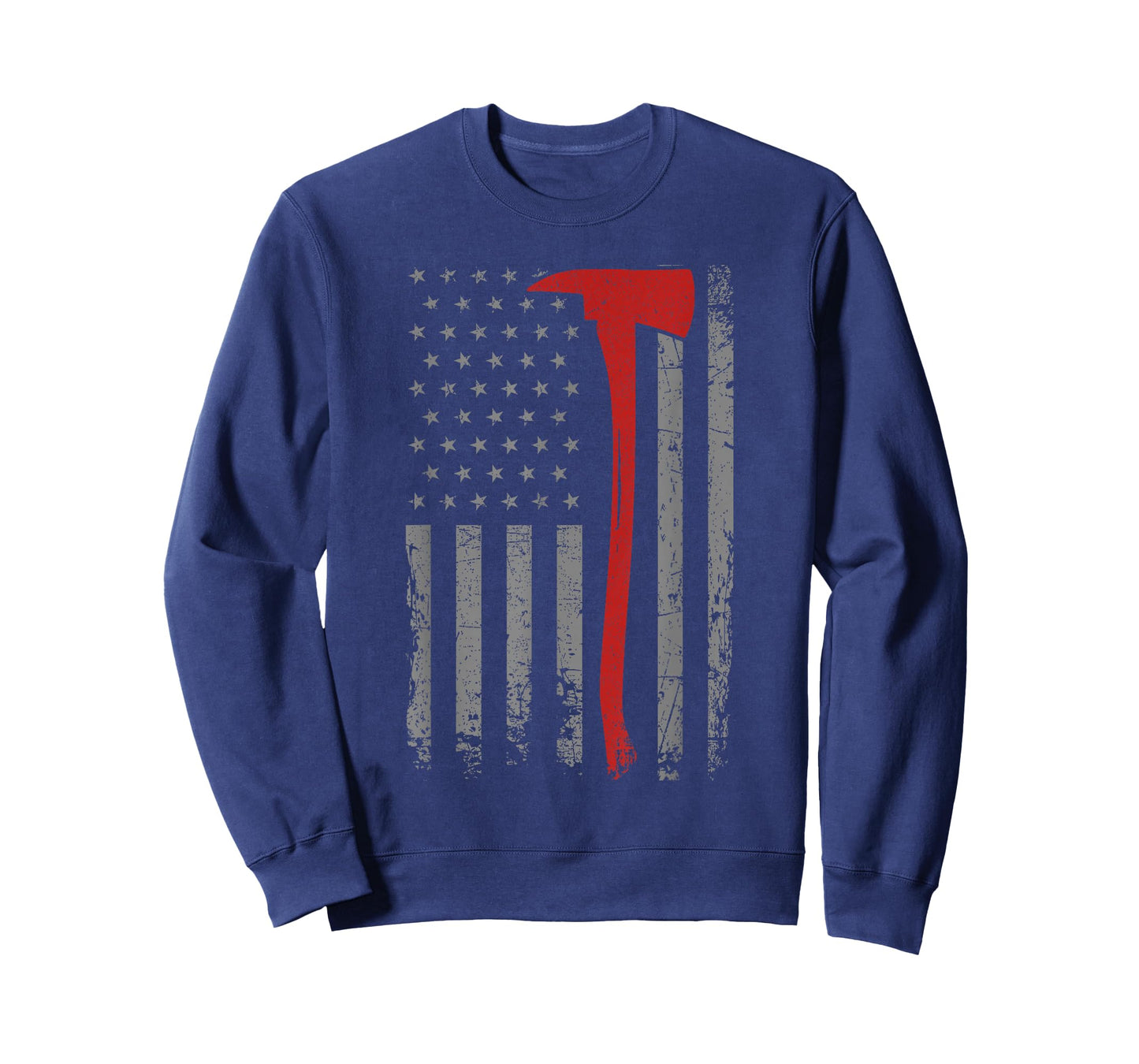 Wildland Firefighter Axe American Flag Thin Red Line Fireman T-Shirt