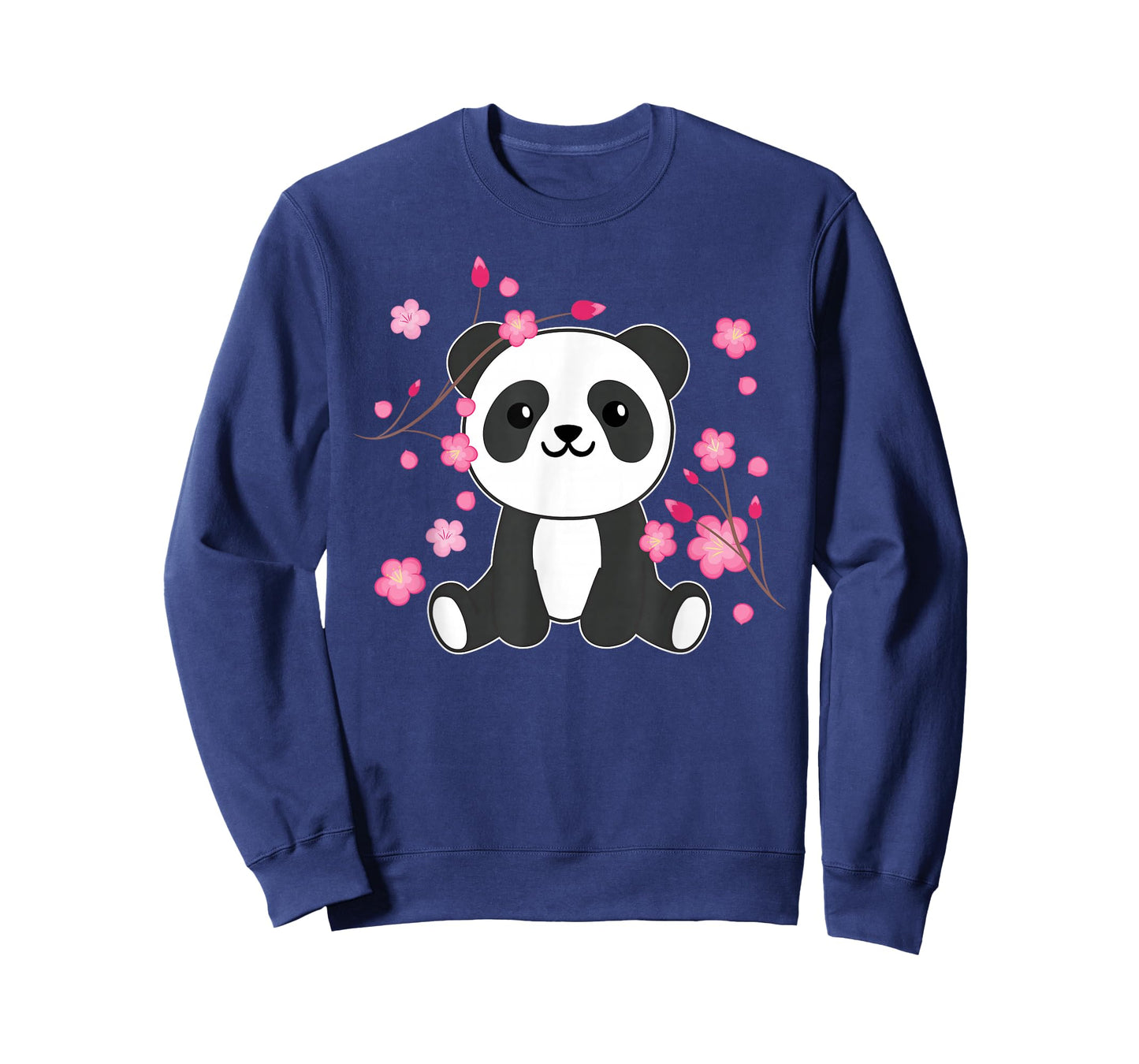 Panda Cute Animals for Children Kawaii Cherry Blossoms T-Shirt