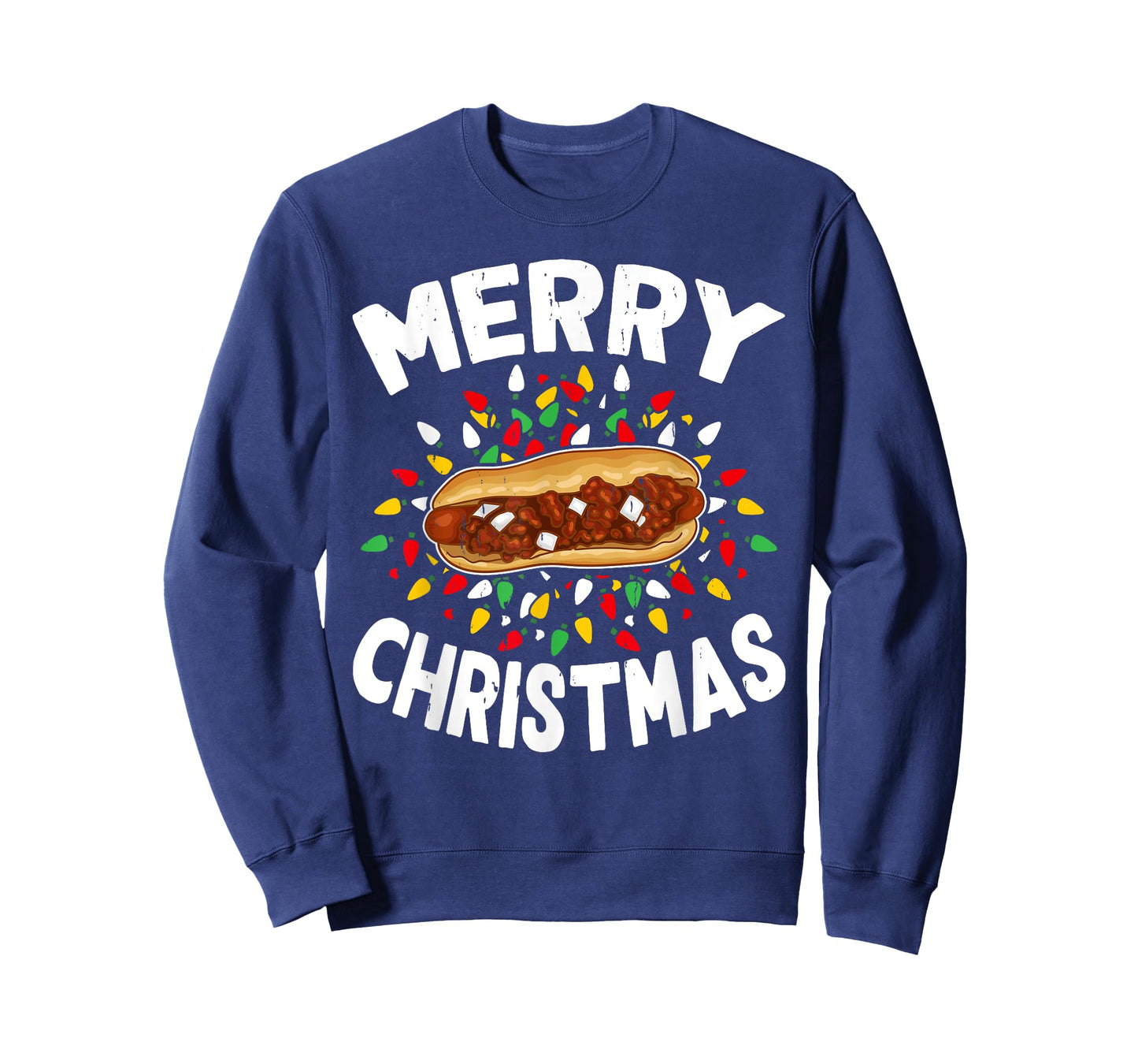 Merry Christmas Sweaters Funny Food Lover Chili Dog Xmas Men Women T-Shirt