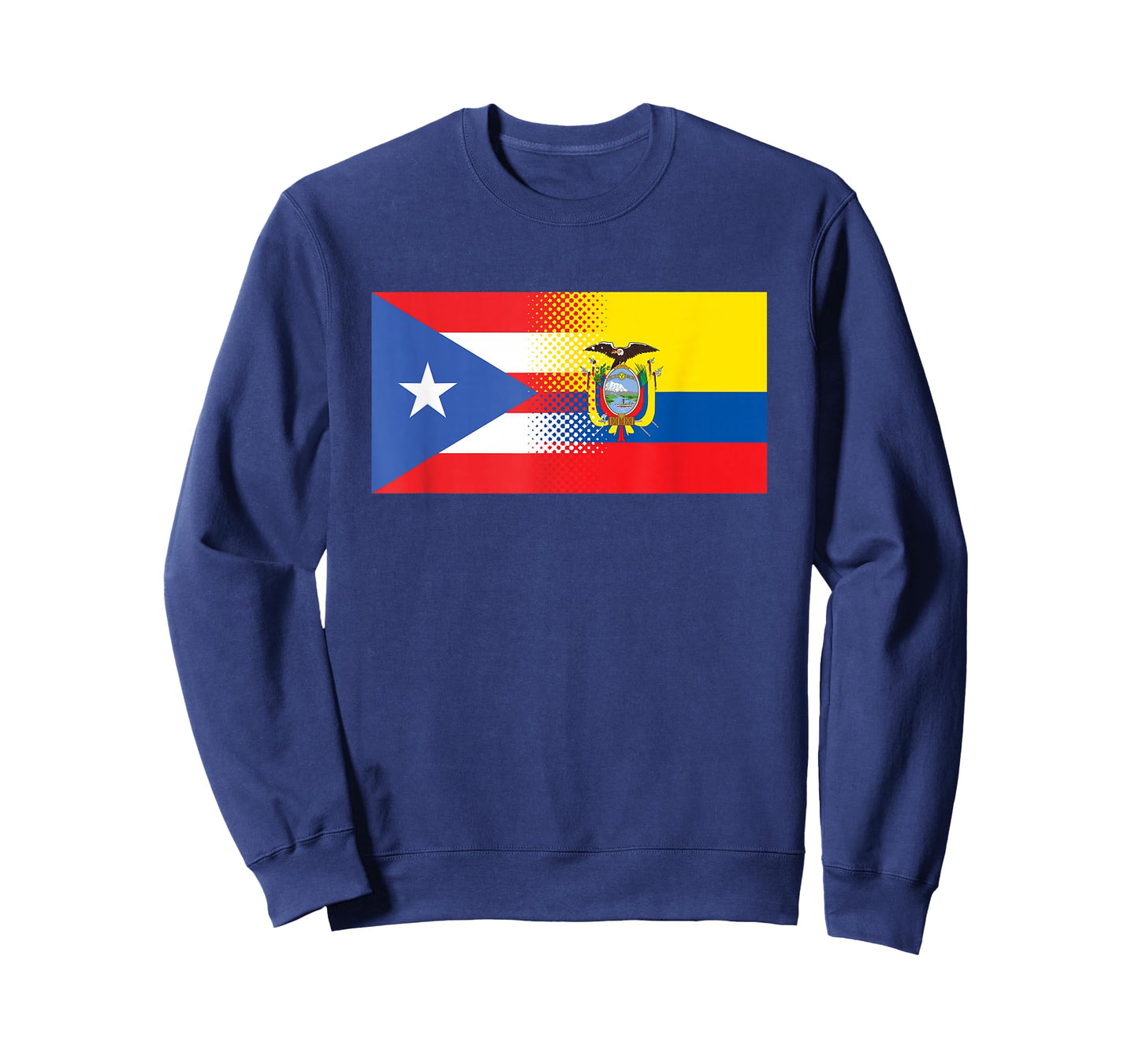 Half Puerto Rican Half Ecuadorian Flag Puerto Rico Ecuador T-Shirt
