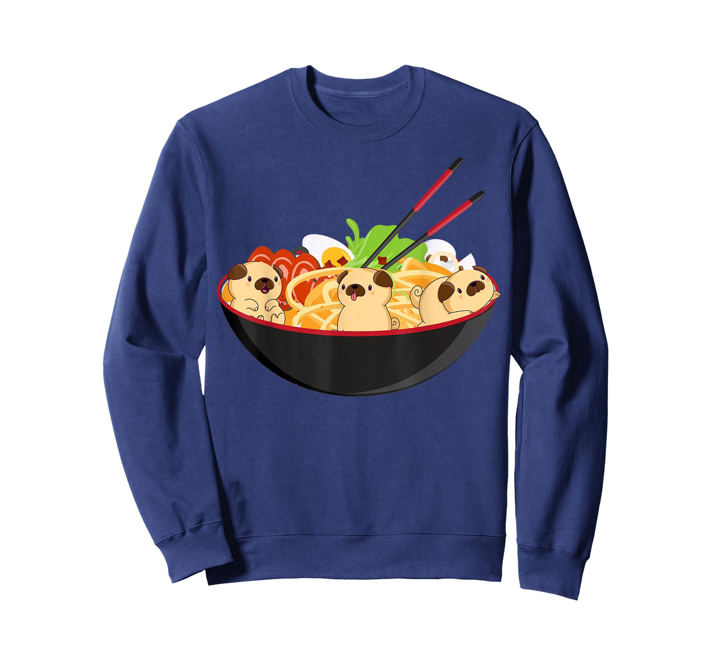 Cute Pug & Ramen Tee Kawaii Anime Pug Puppy Lover Gift T-Shirt