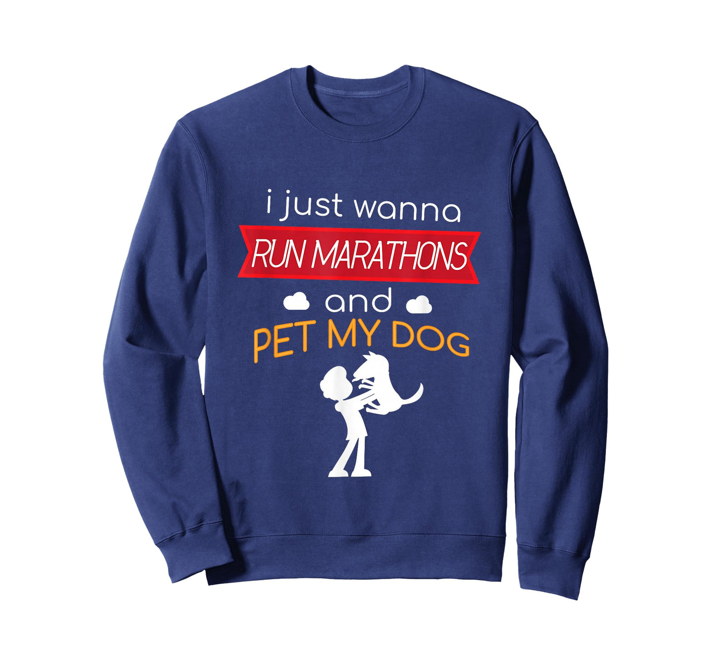 Marathon and Pet My Dog Runner Race T-Shirt Half Running T-Shirt