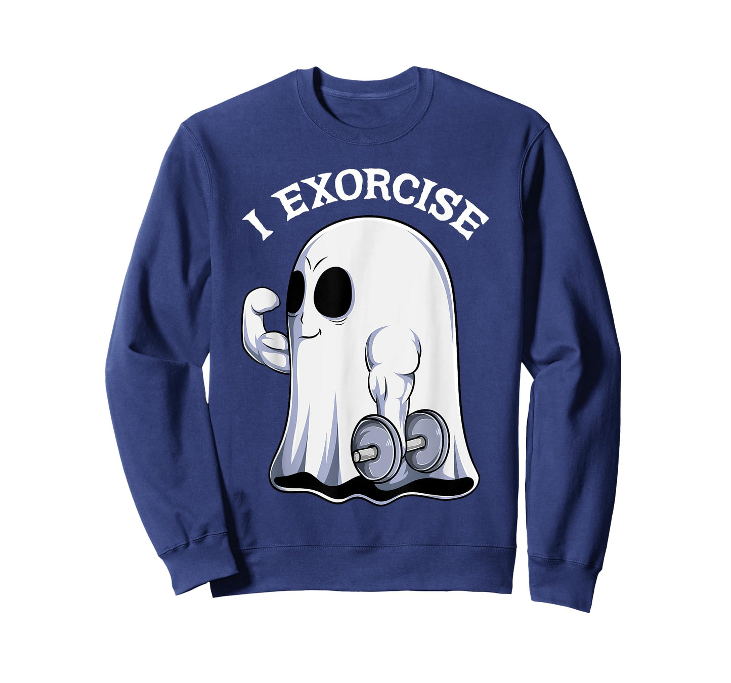 Ghost I Exorcise Funny Gym Exercise Workout Spooky Halloween T-Shirt