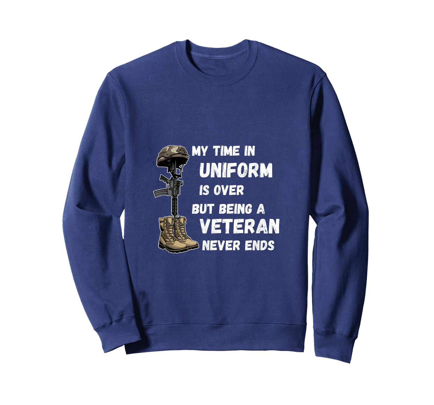 My Time In Uniform Is Over But Being A Veteran Never Ends T-Shirt