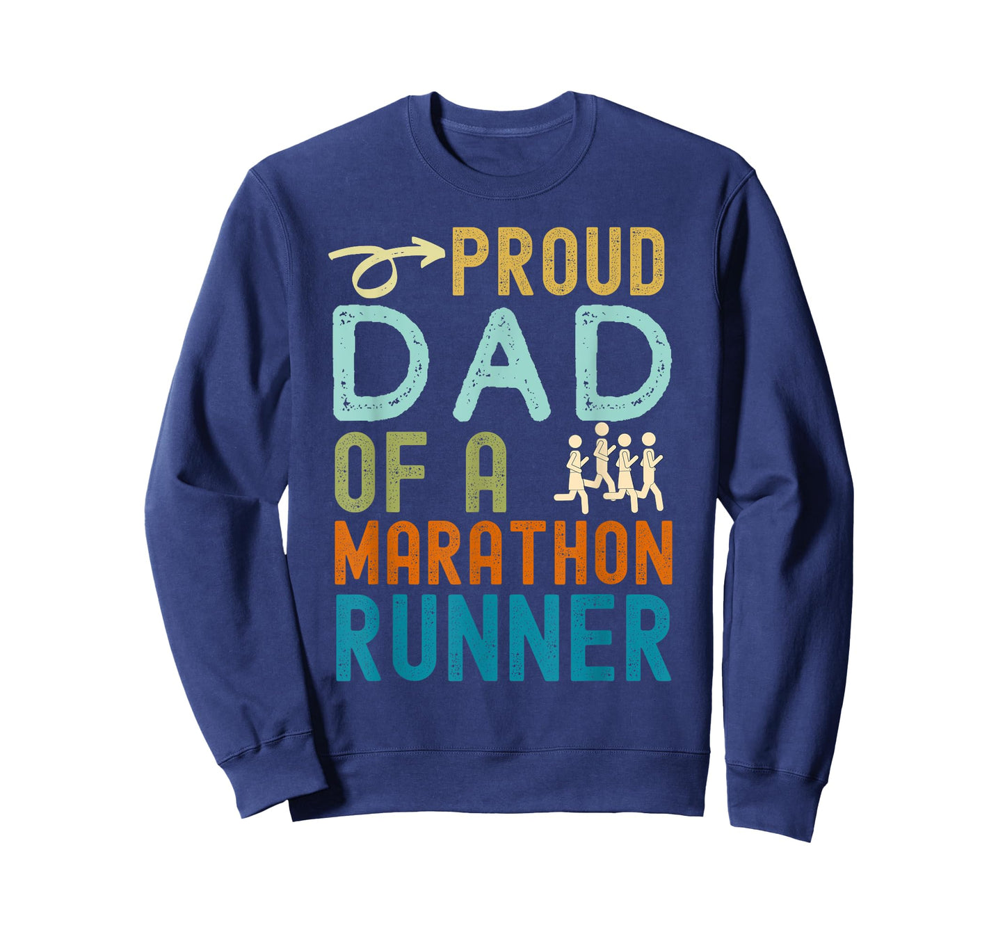 Proud Dad of a marathon runner retro vintage distressed T-Shirt