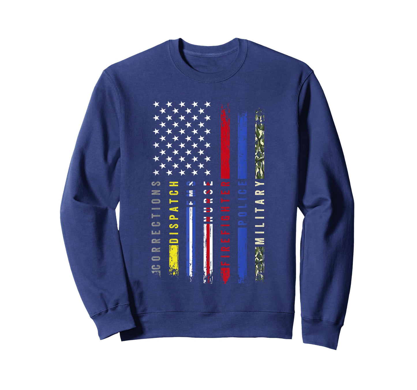 First Responder Hero Flag Nurse EMS Police Fire Brigade Military T-Shirt