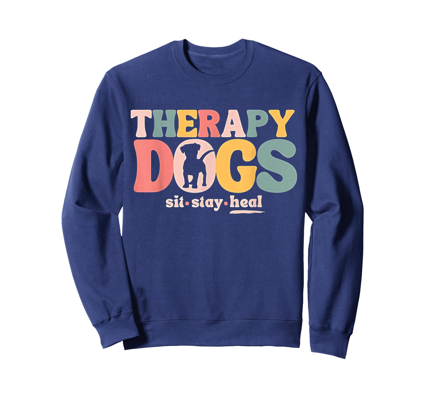 Therapy Dog Team Animal Assisted Therapy Dogs Sits Stay Heal T-Shirt