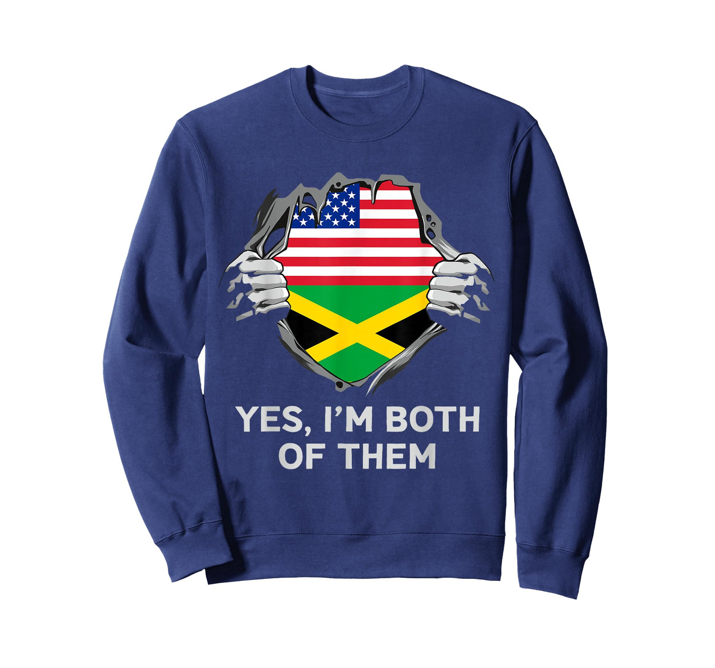 Half American Half Jamaican USA Jamaica Flag Mens Womens T-Shirt