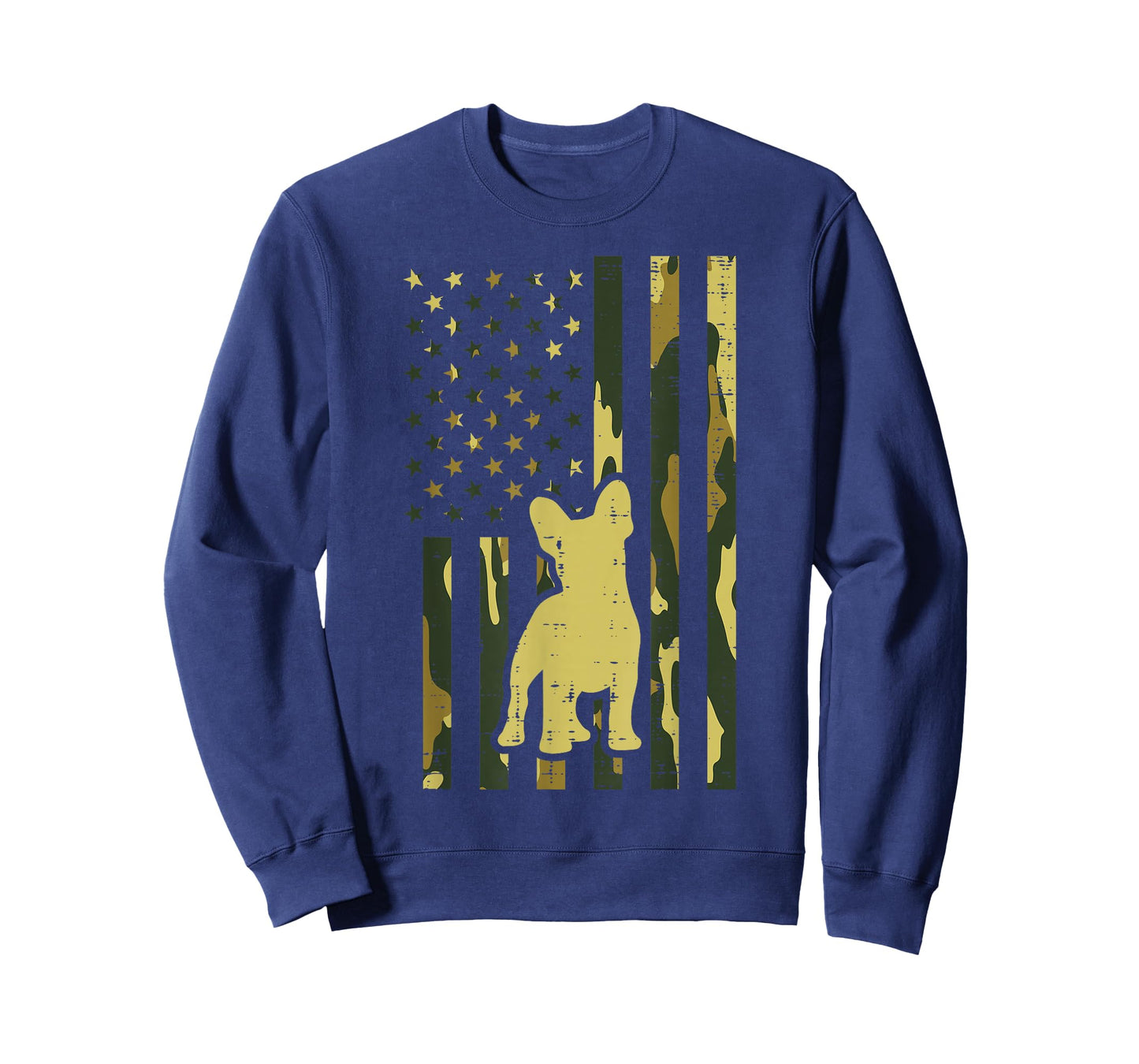 Camo US Flag French Bulldog Frenchie Patriot Dog Lover Gift T-Shirt