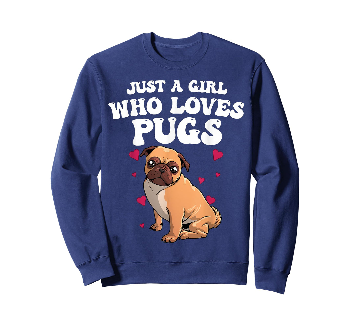 Cute Pug Design For Women Girls Dog Owner Puppy Pug Lover T-Shirt
