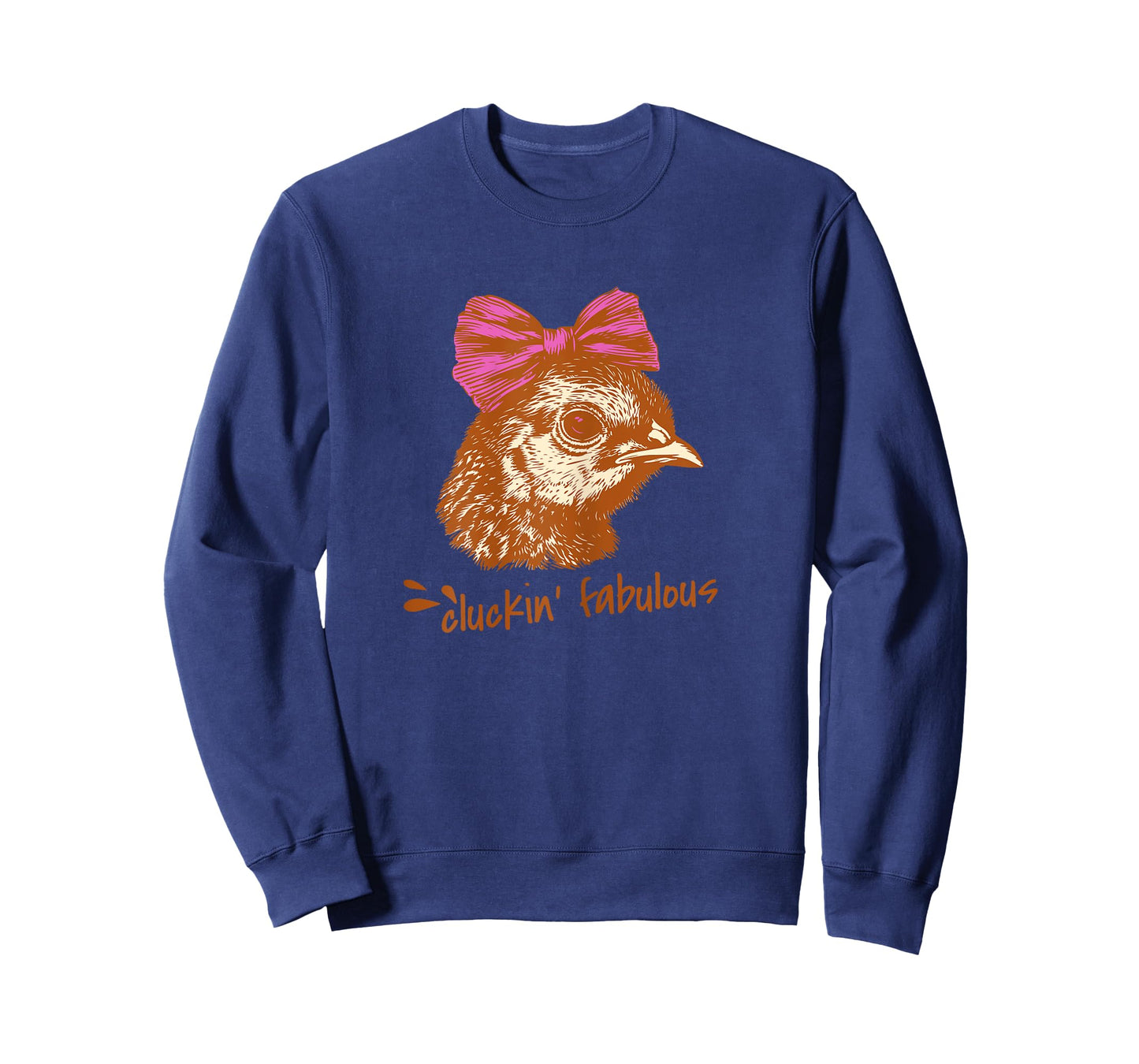 Funny Chicken Humor Shirts “Cluckin' Fabulous” Hen with Bow T-Shirt