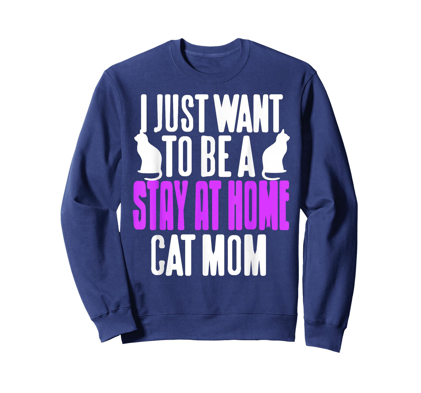 Funny Stay at Home Cat Mom Humor for Pet Lovers T-Shirt