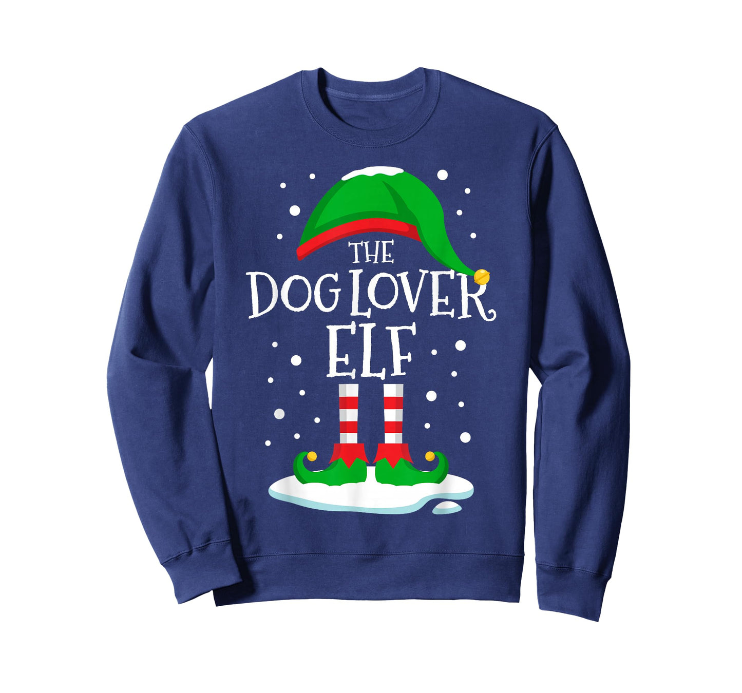 The Dog Lover Elf Christmas Family Matching Xmas Dog Mom Dad T-Shirt