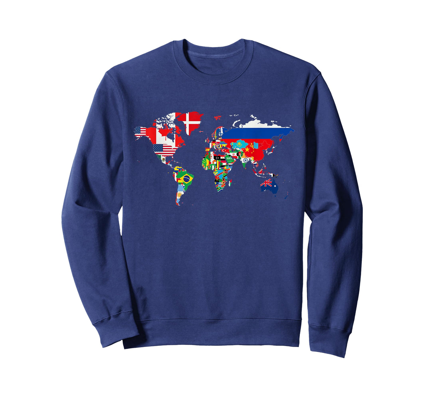 International world flags and world map for children T-Shirt