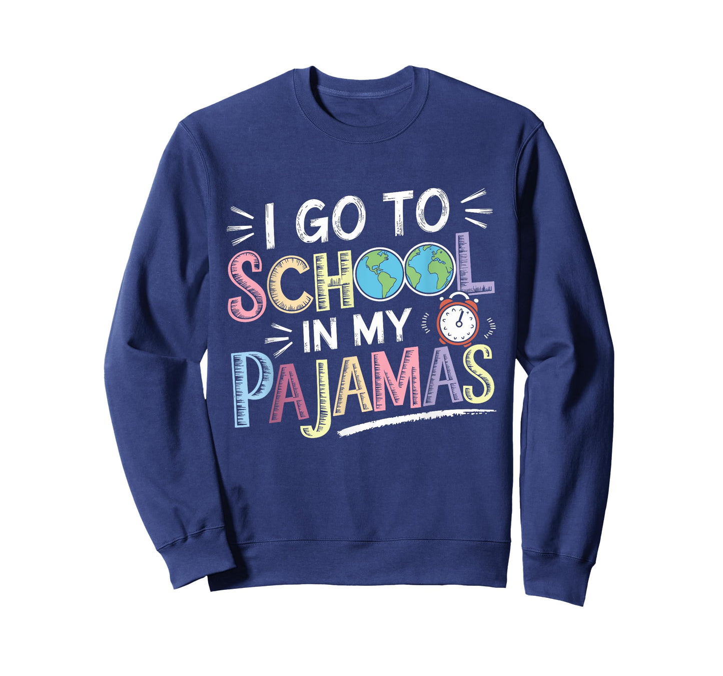 I Go To School In My Pajamas Home School And Online Virtual T-Shirt