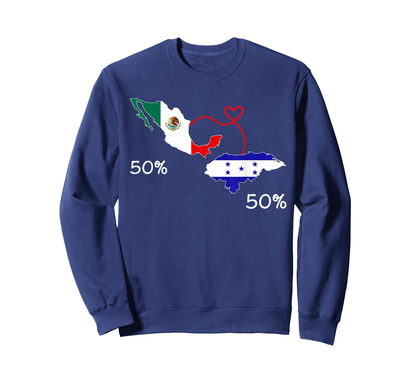 Half Mexican Half Honduran Flag Map Mexico Catracho T-Shirt