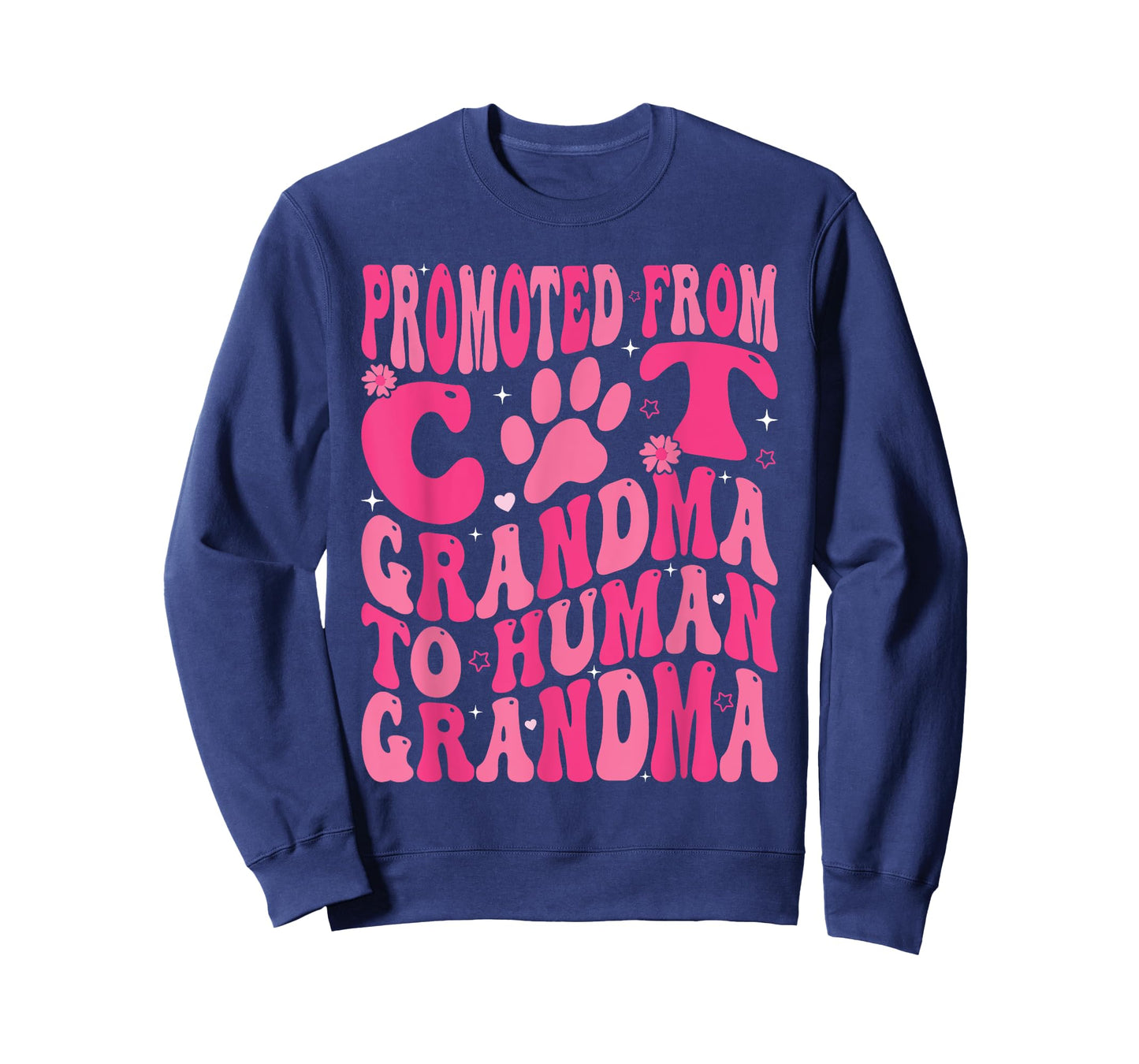 Promoted From Cat Grandma To Human Grandma Mother's Day T-Shirt