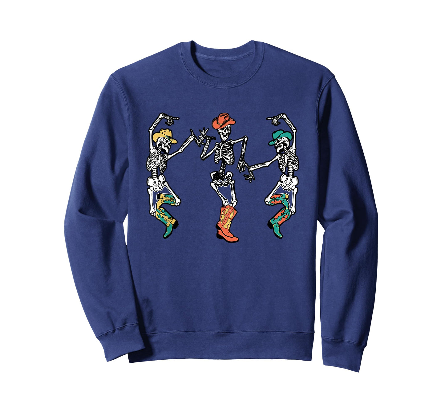Cowboy Skeleton Cowgirl Dancing Boots Halloween T-Shirt