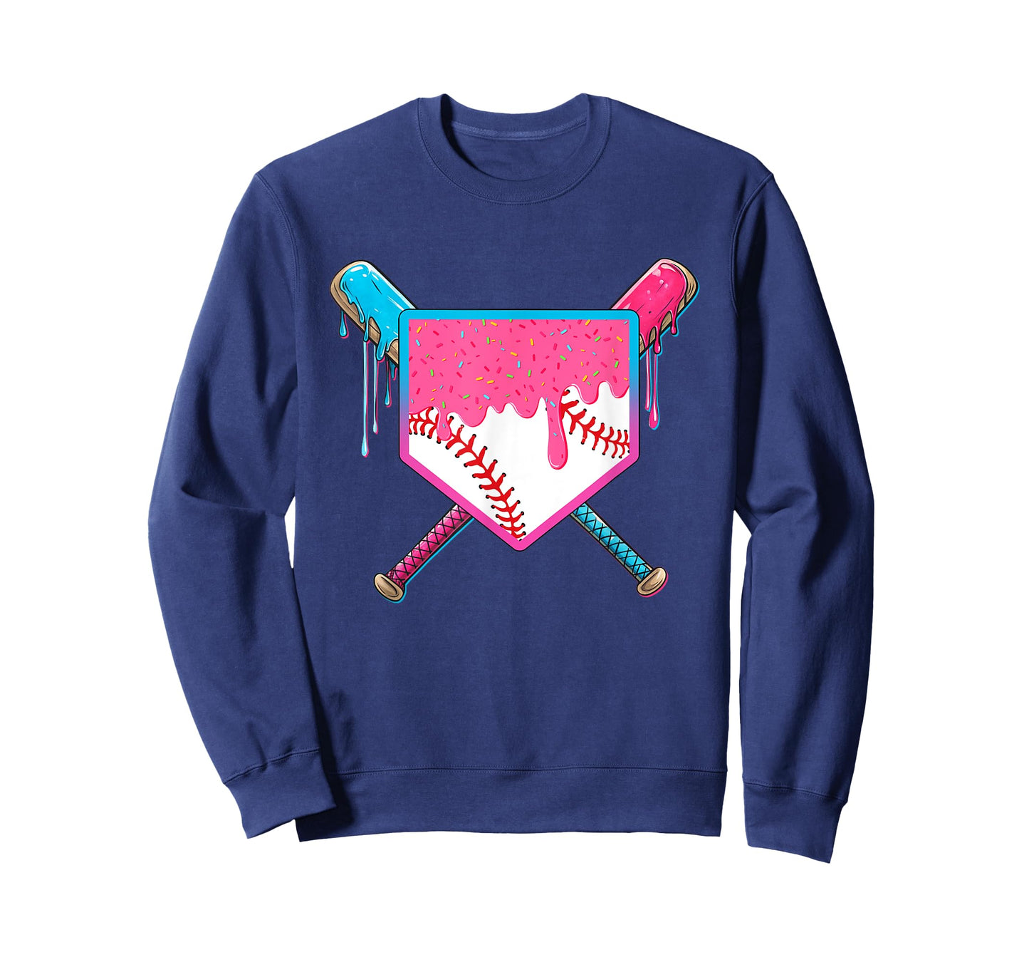 Baseball Bat Home Plate Drip Game Day Baseball Boy Girl Kid T-Shirt