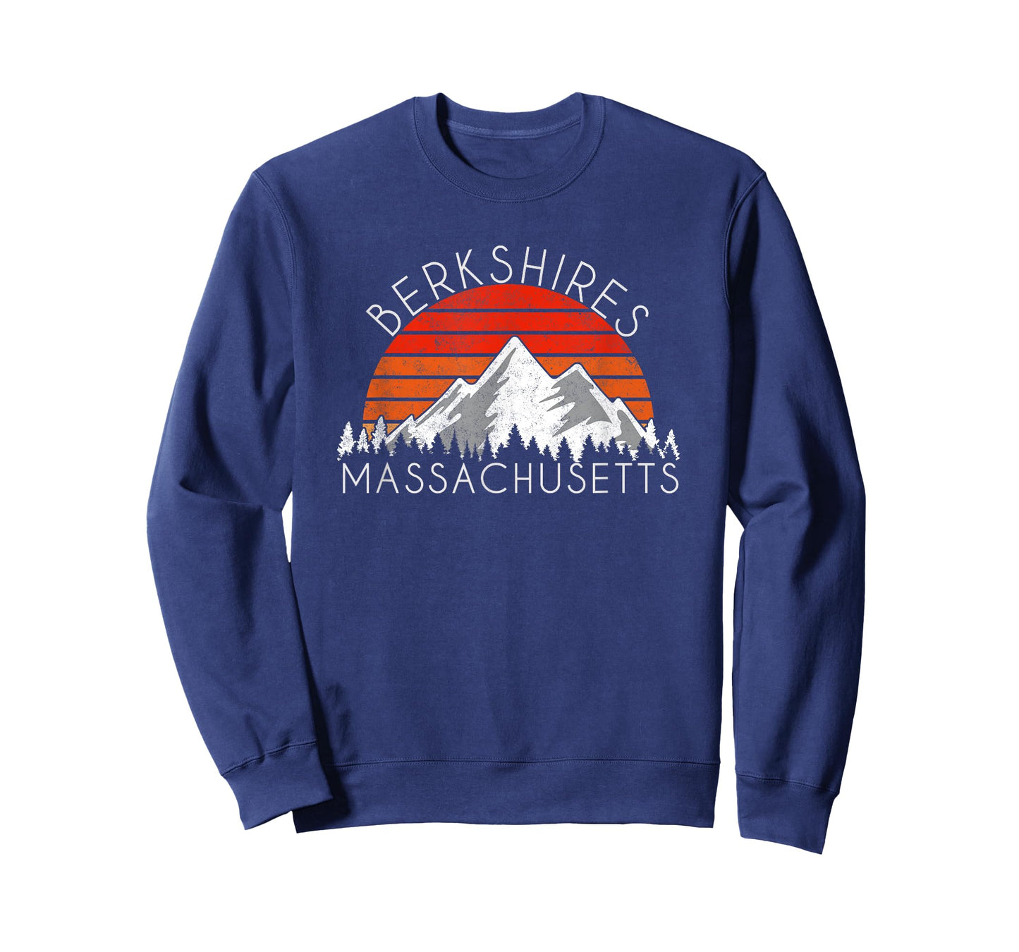 Retro Vintage Berkshires, Massachusetts Distressed T-Shirt