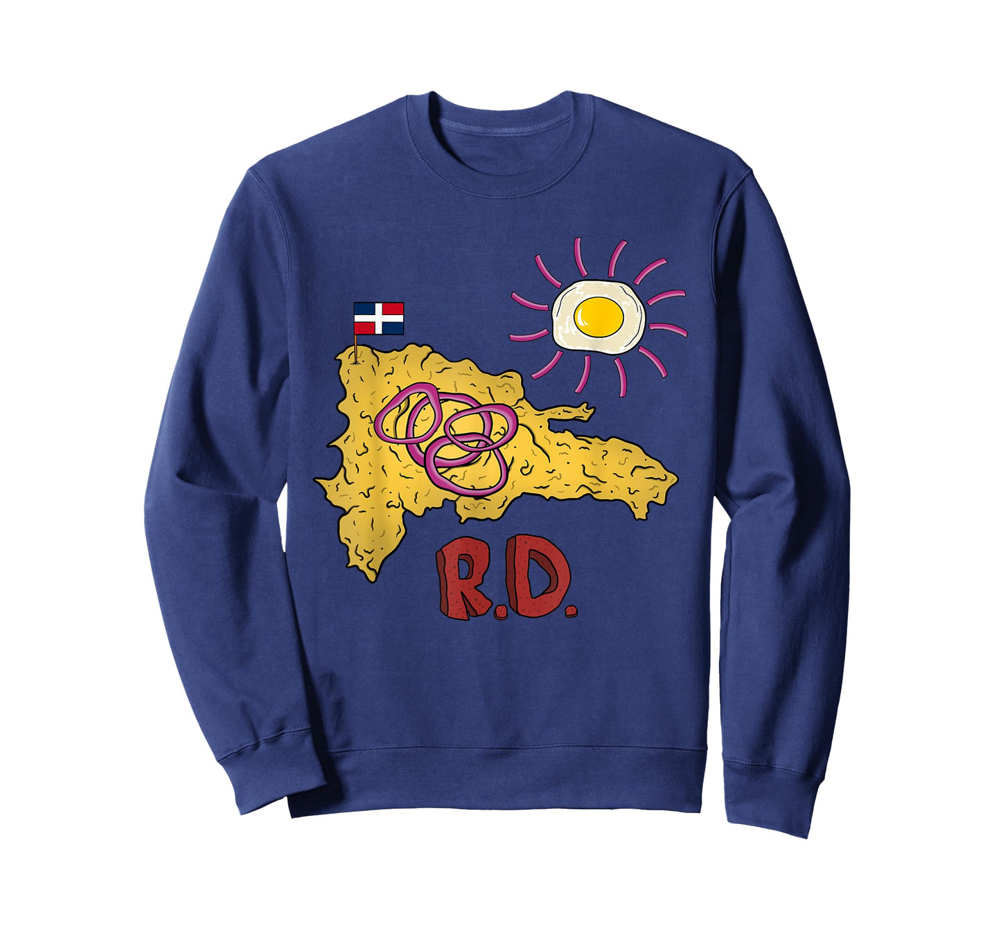 Dominican Republic Favorite Food | Mangú DR Map Egg & Salami T-Shirt