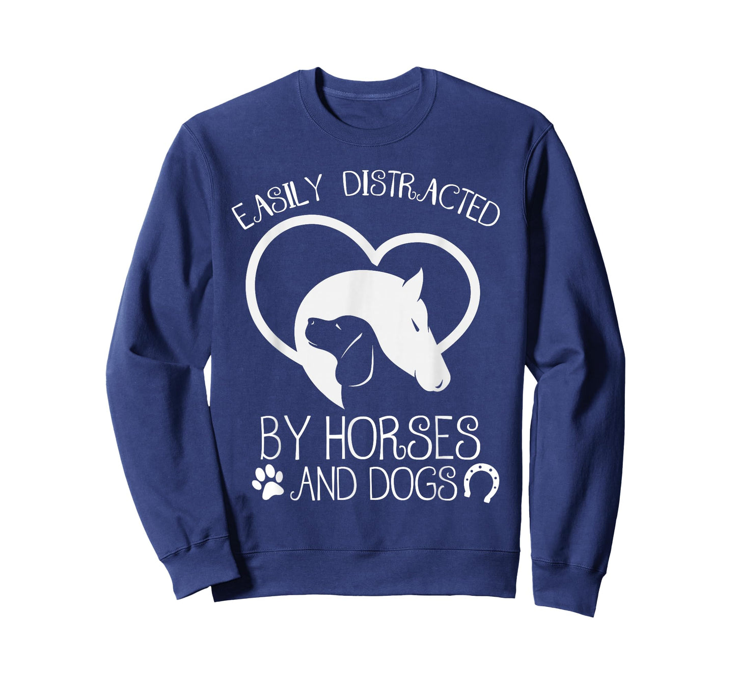 Easily distracted by horses and dogs t-shirt T-Shirt