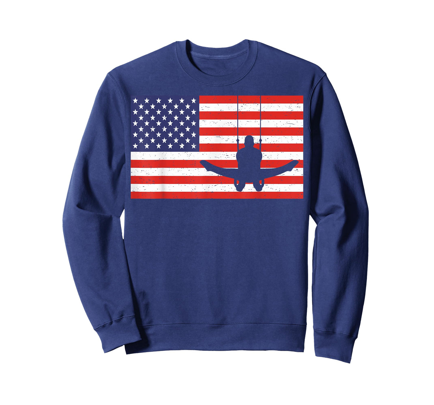 Distressed Gymnastic Rings USA American Flag Vintage Gymnast T-Shirt
