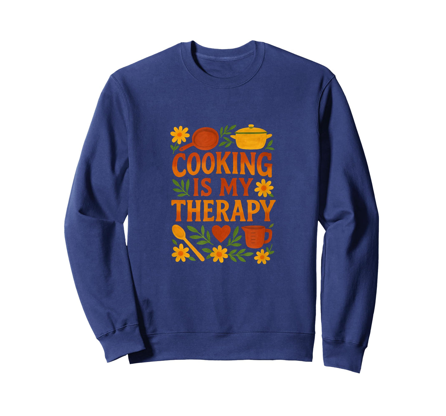 Cooking is My Therapy Colorful Kitchen Art for Food Lovers T-Shirt