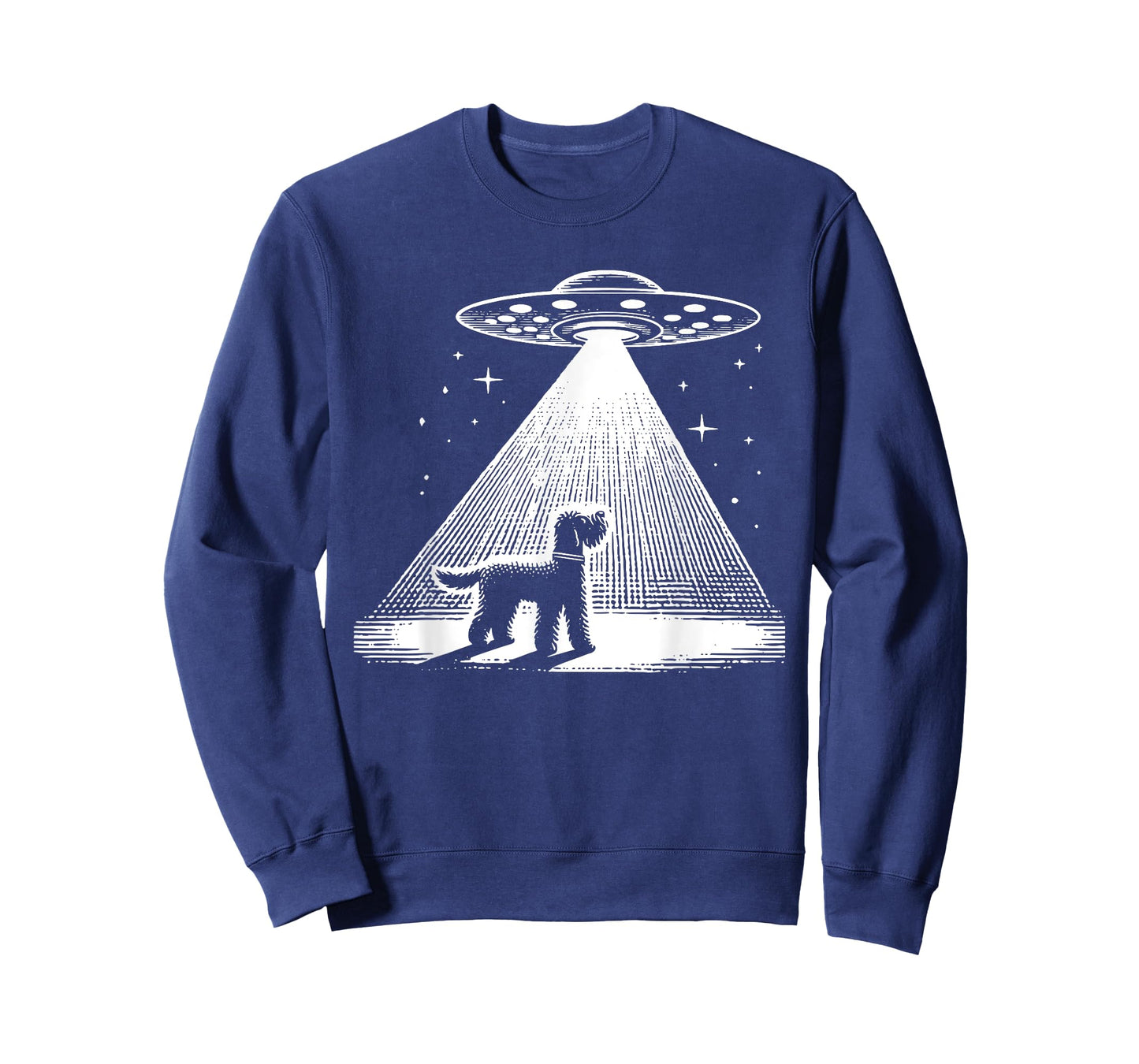 Whoodle Mom Dad Dog - Funny Alien UFO T-Shirt