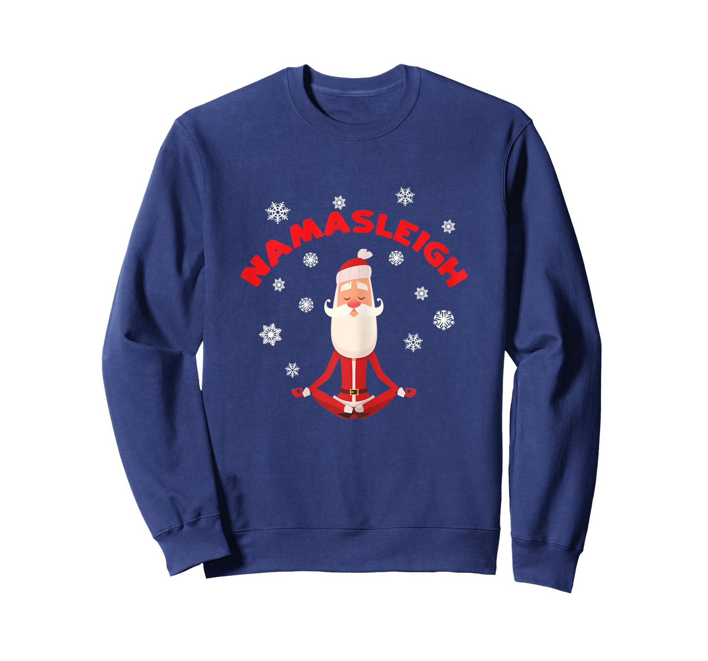 Womens Namasleigh Yoga Christmas Santa Shirt Yoga Instructor Gift T-Shirt