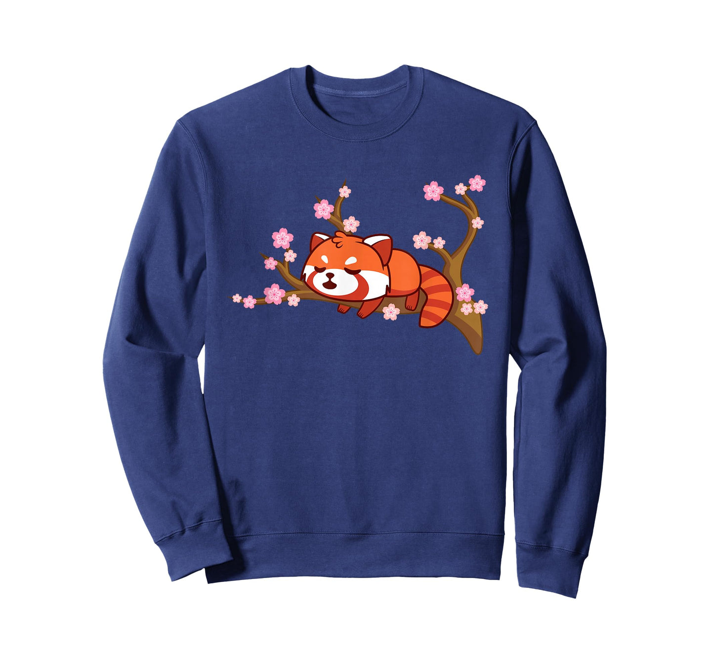 Funny Red Panda Kawaii Japanese Cherry Blossom Flower Gifts T-Shirt Small
