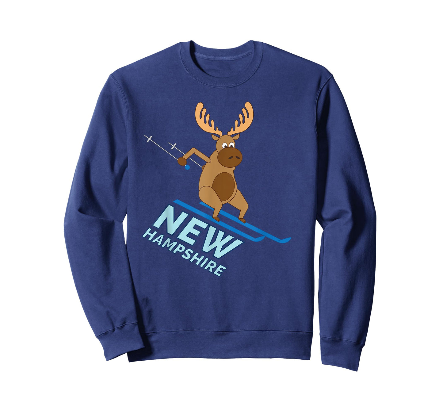 New Hampshire t-shirt | NH Skiing Moose Winter Shirt T-Shirt
