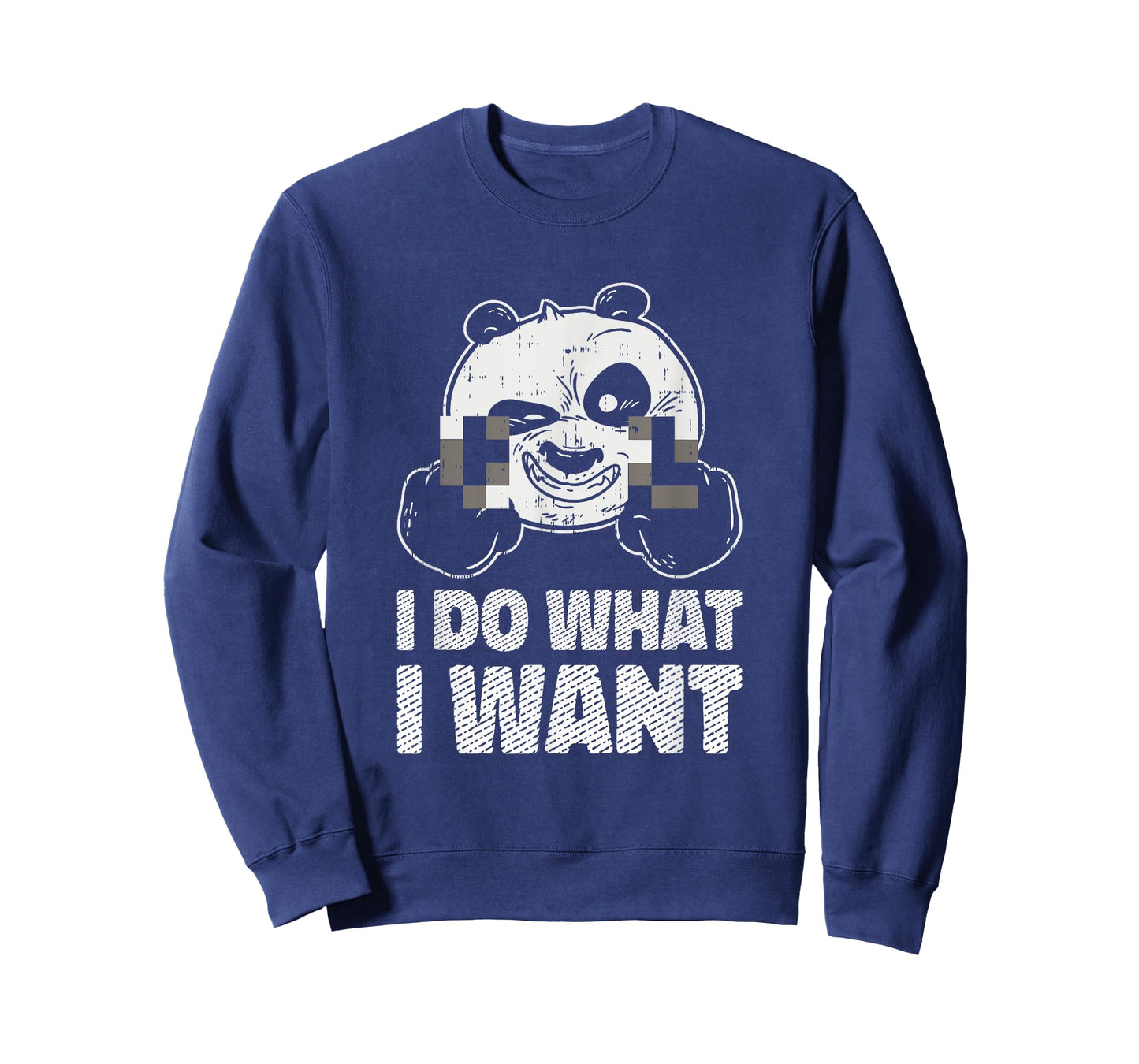I Do What I Want Sassy Panda Bear Censored Middle Finger Fun T-Shirt