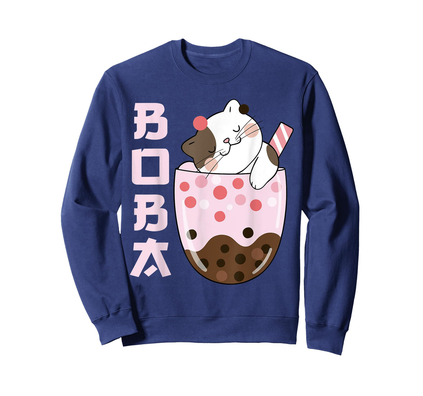 Kawaii Cat Bubble Boba Milk Ice Tea Lover Design Cute Anime Men Women Kids T-Shirt