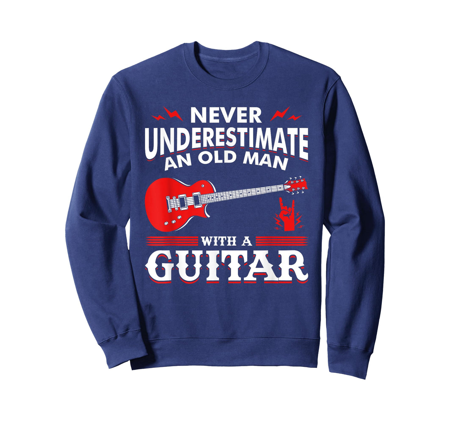 Never Underestimate An Old Man With A Guitar Guitar T-Shirt