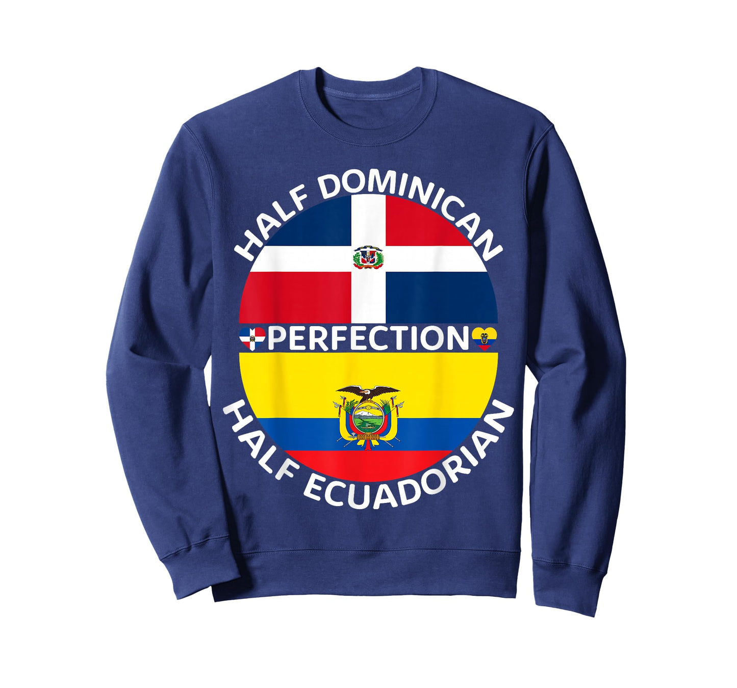 Half Ecuadorian Half Dominican Republic Ecuador Flag Men T-Shirt