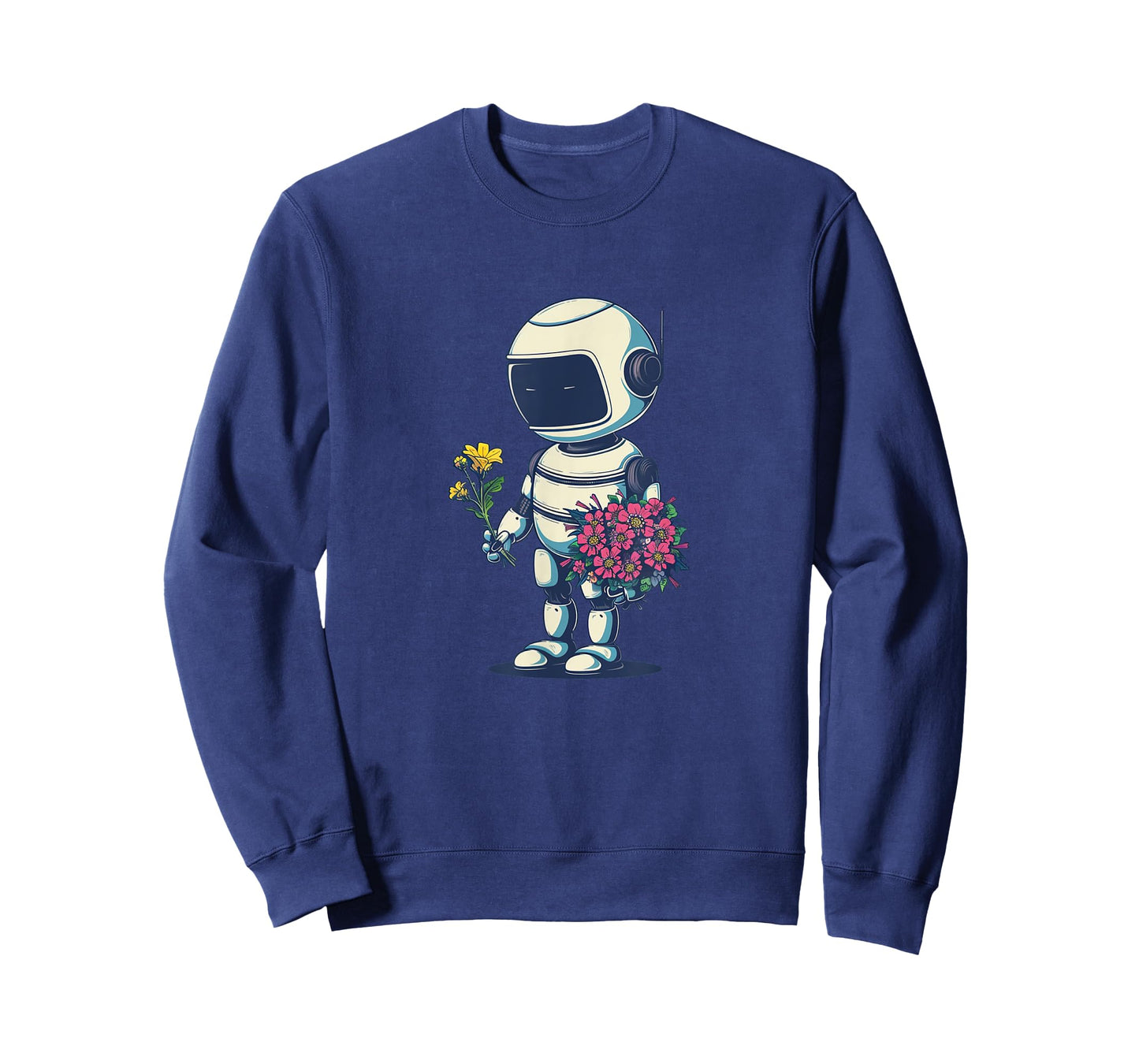 Pretty Robot with Flowers Costume for Man and Woman T-Shirt