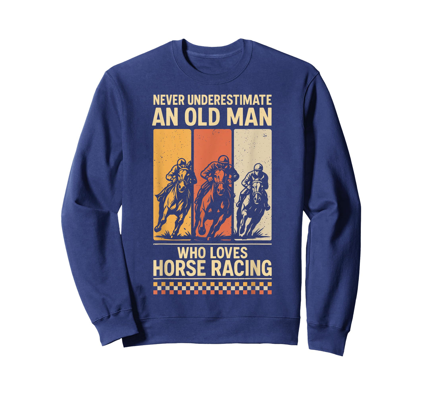 Never Underestimate an Old Man Who Loves Horse Racing T-Shirt