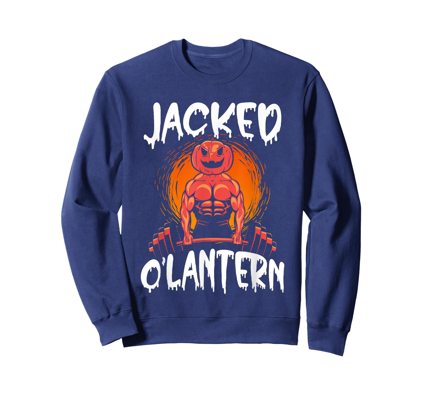 Jacked O Lantern Halloween Weightlifting Muscle Workout T-Shirt