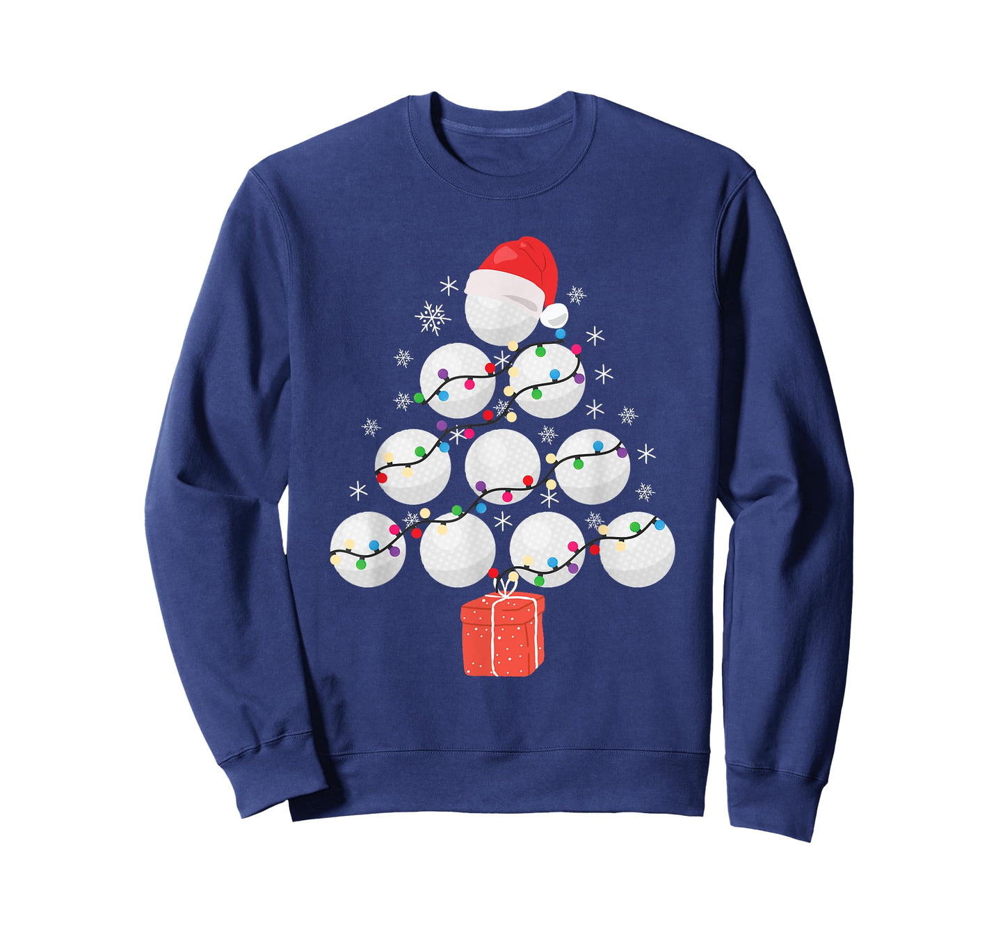 Funny Golfing Christmas Tree Christmas Golf Ball Golfer T-Shirt