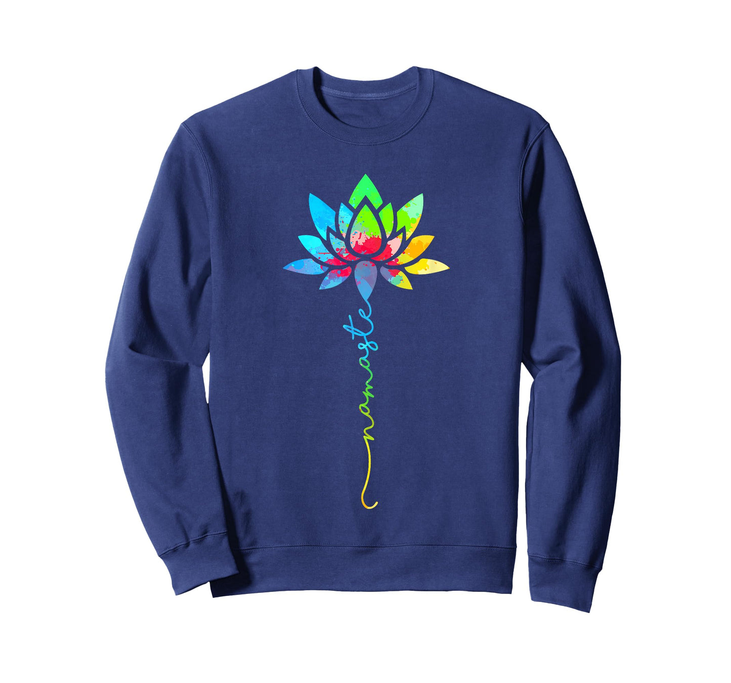 Womens Namaste Rainbow Mandala Lotus Flower Meditation Yoga T-Shirt