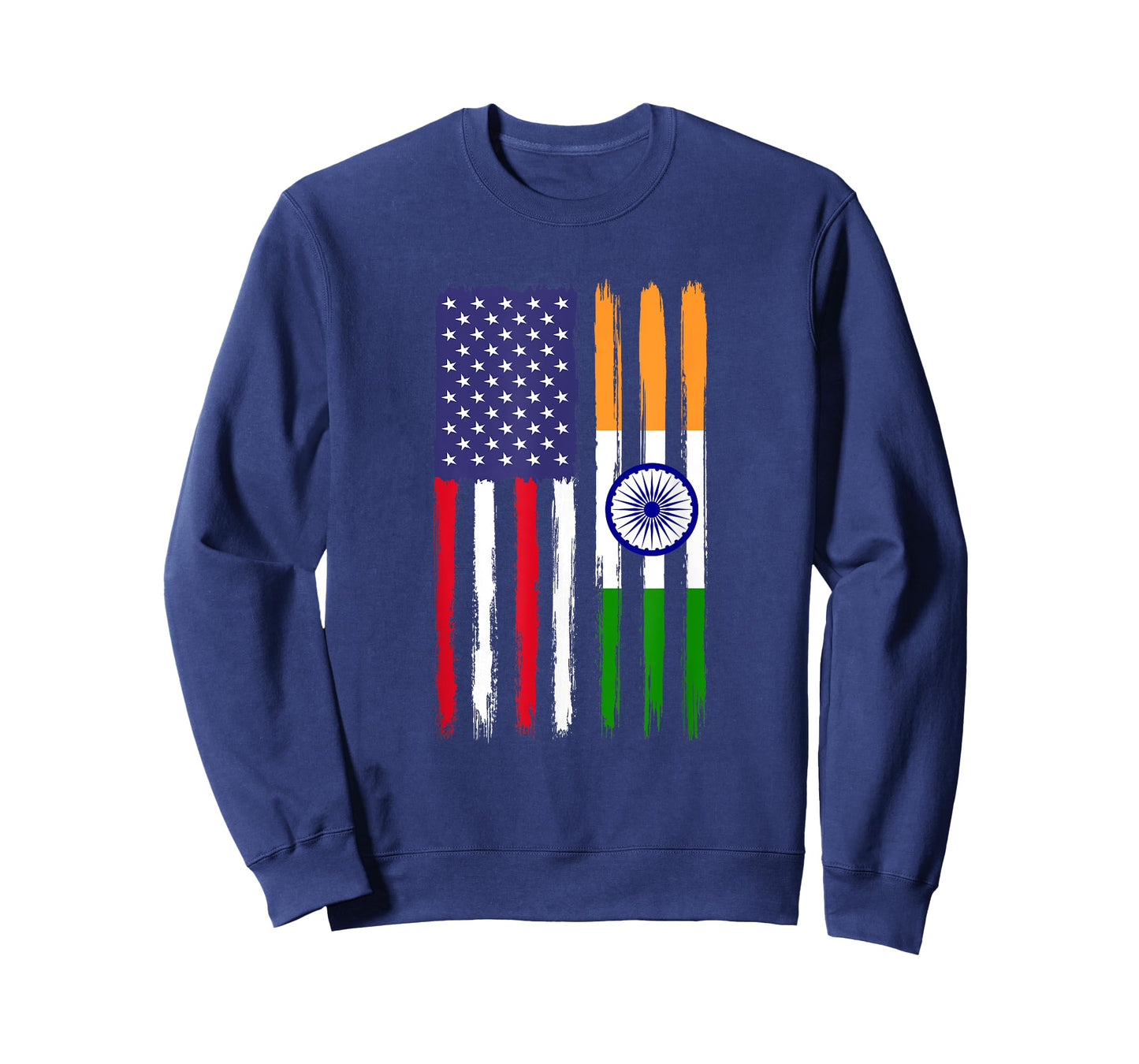 Indian Roots Half American Flag Patriotic Indian T-Shirt