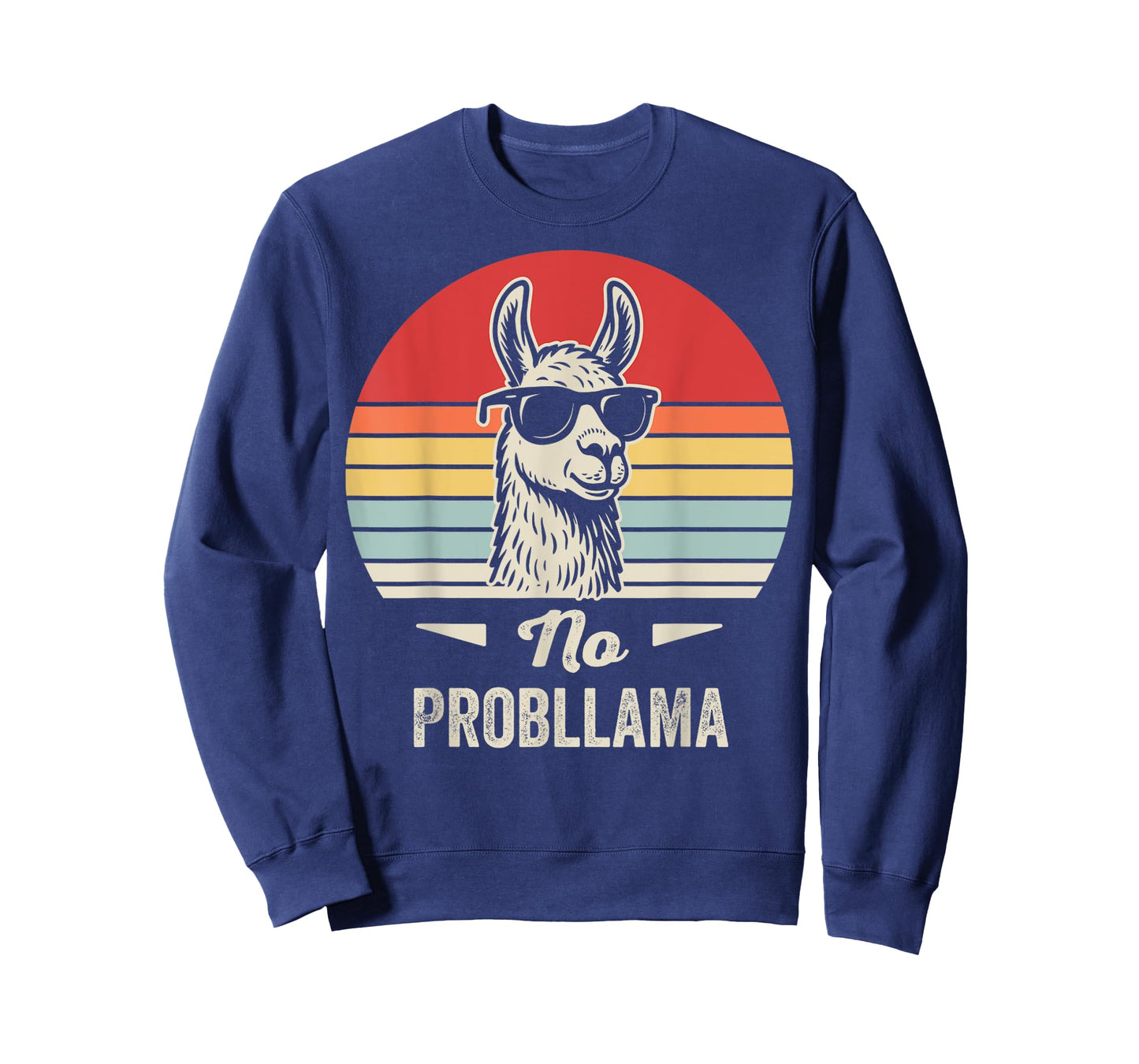 No Probllama Retro Llama Humor Design T-Shirt
